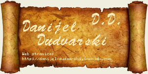Danijel Dudvarski vizit kartica